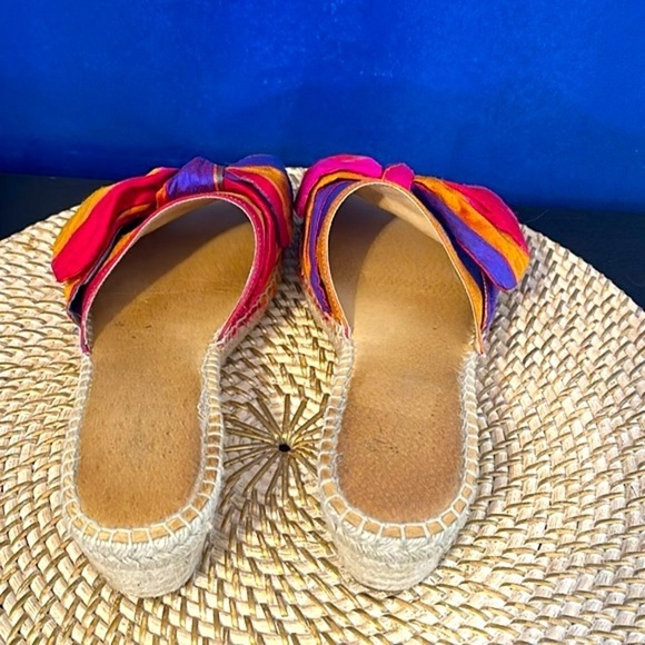 Women’s Carmen Saiz Wedge Ribbon Bow Espadrille Sandals Made in Spain 41 (10) - Picture 3 of 7